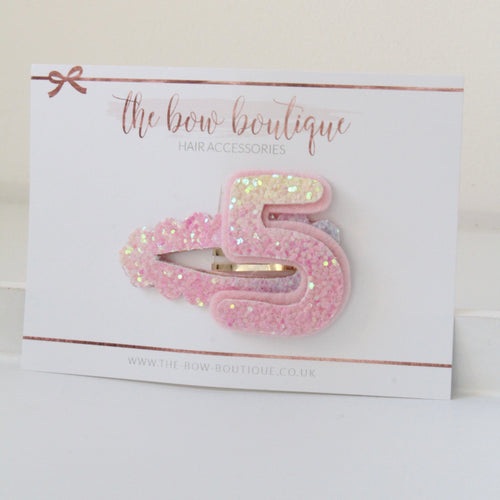 Birthday snappy clip | Pastel rainbow