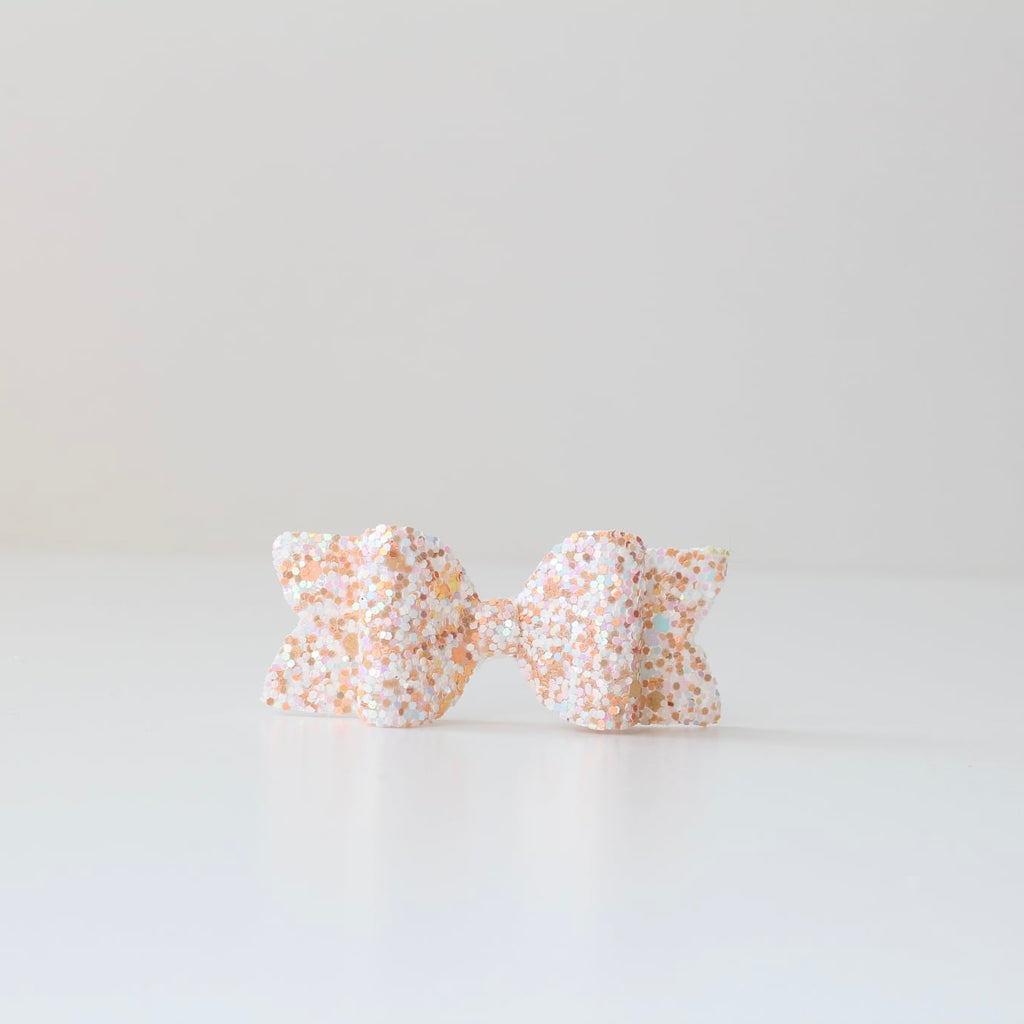 Small chunky glitter bows | 22 Colours | Clip or headband