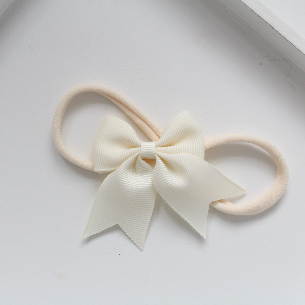 Short tail pinch ribbon bow headbands | 28 colours