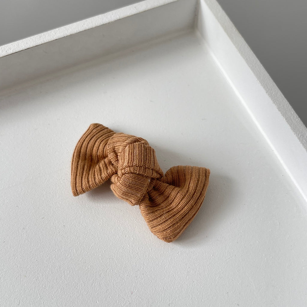 Petite jersey ribbed knot bows | 20 Colours | Clip, headband or bobble
