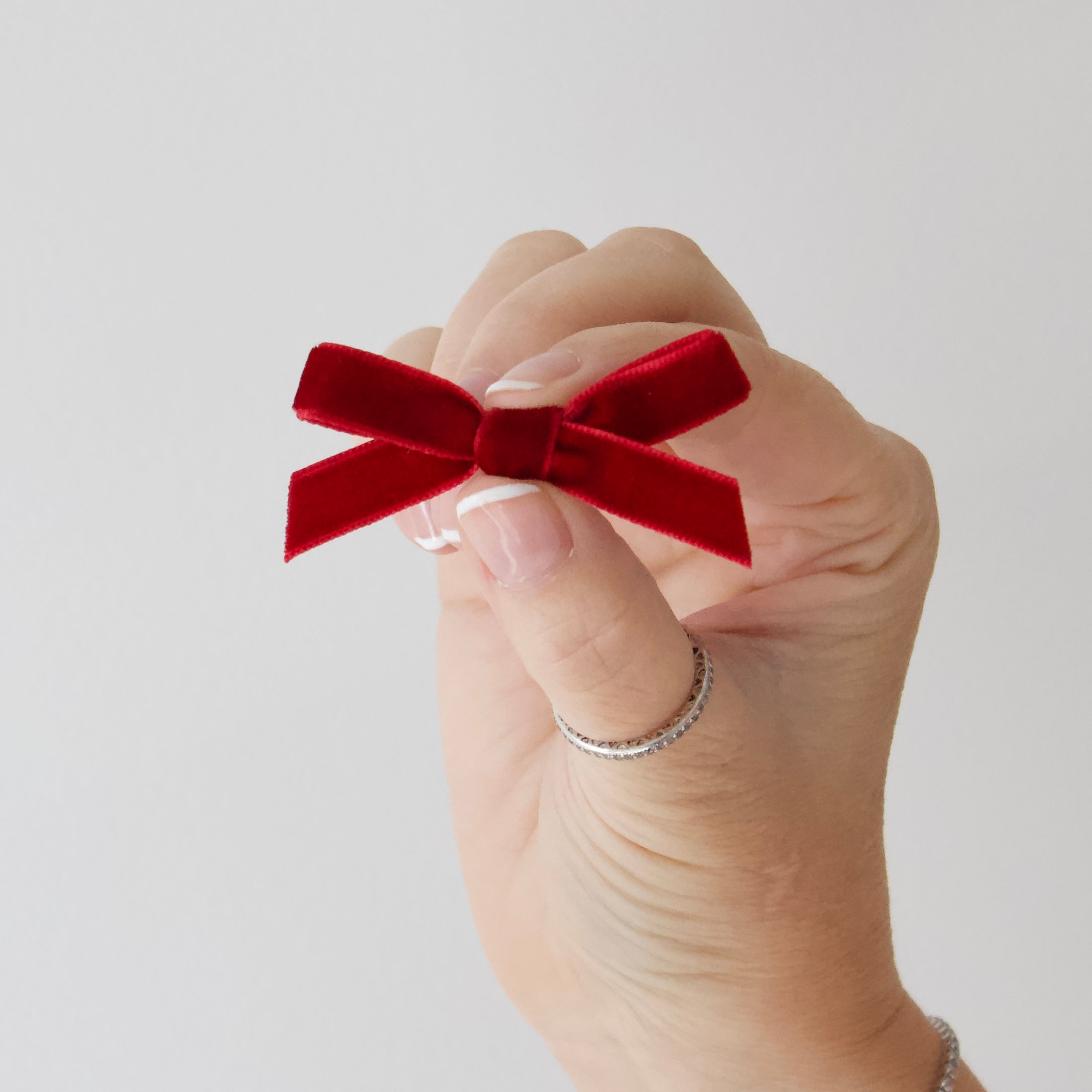 Mini velvet bows | 16 Colours | Clip or headband