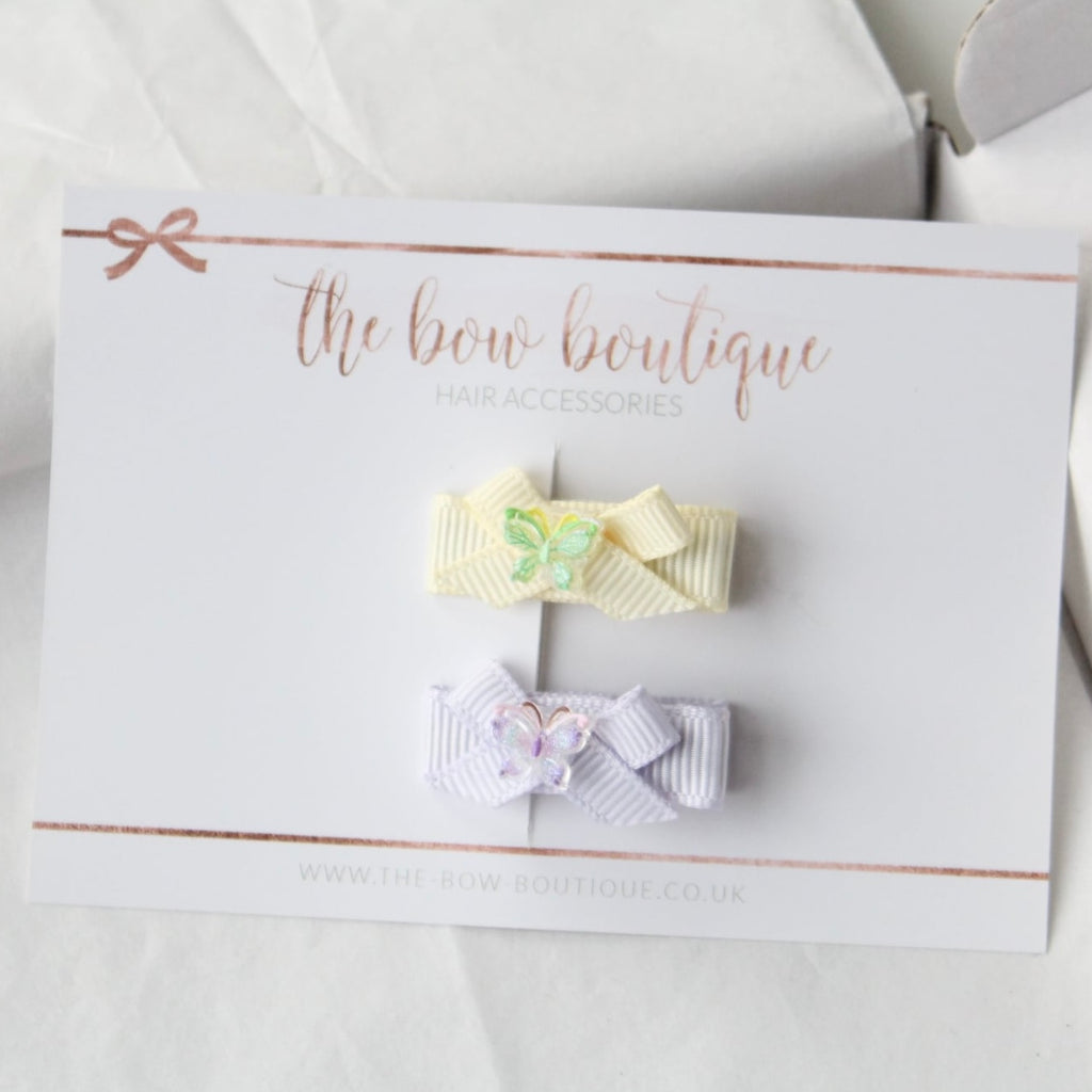 My first pastel ribbon butterfly clips | 5 Colours