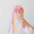 Tail pinch ribbon bow | 2 sizes | Clip or bobble