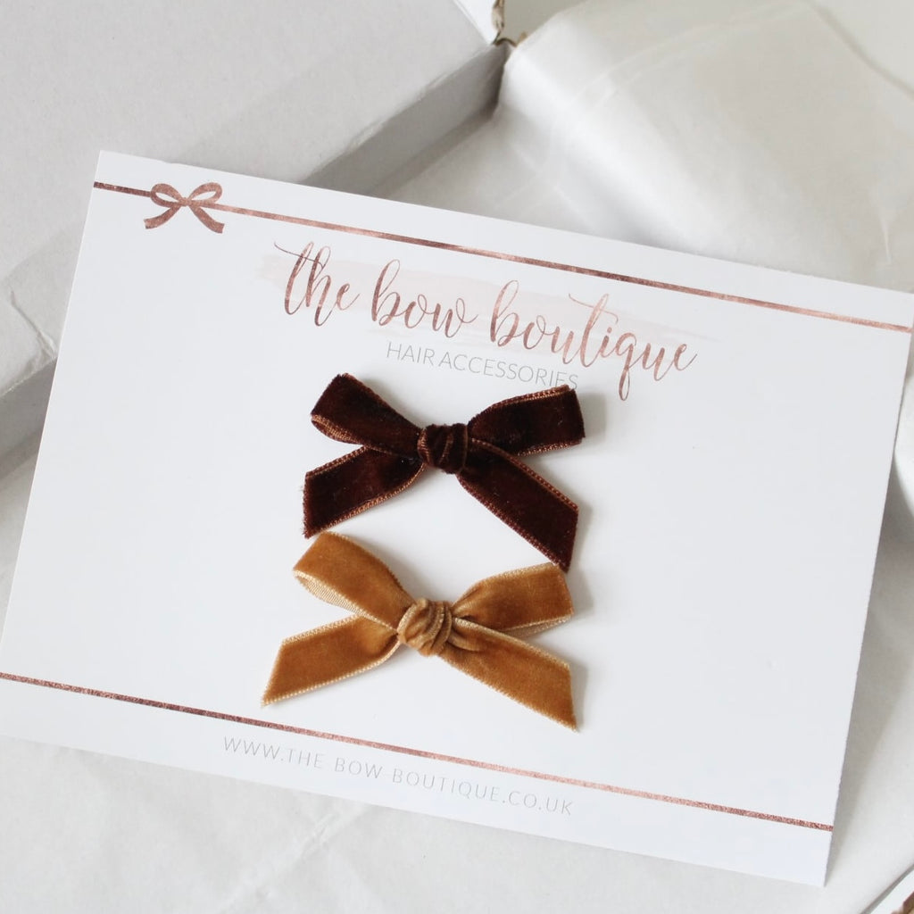 Velvet set | Clips or headbands | 2 Sizes