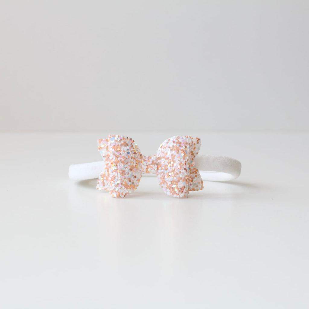 Mini deluxe glitter bows | 22 Colours | Clip, headband or bobble