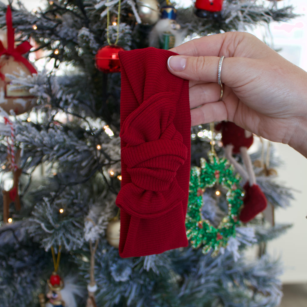 Christmas red headwrap