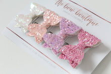 Load image into Gallery viewer, Petite deluxe set of 4 bows l clips or bobbles