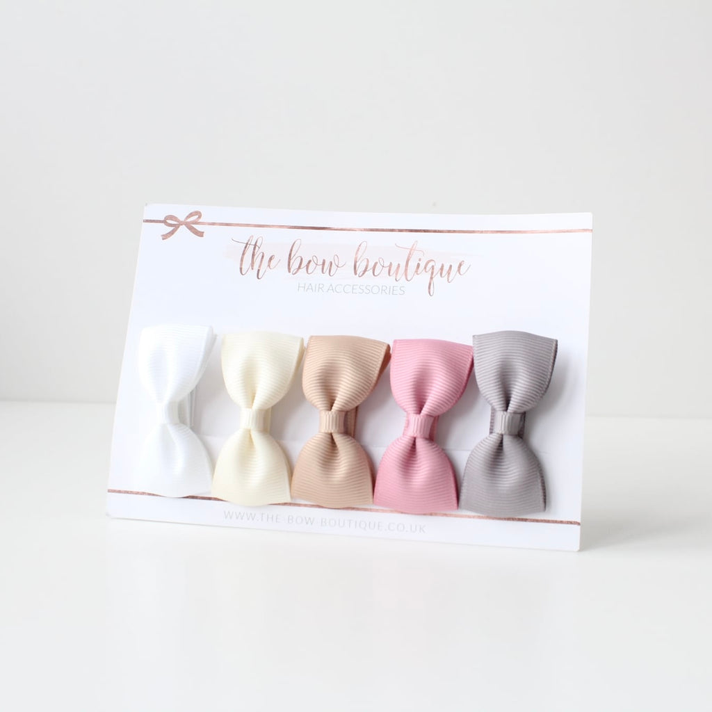 Neutral pinch bow set I Clip or bobble | Standard size