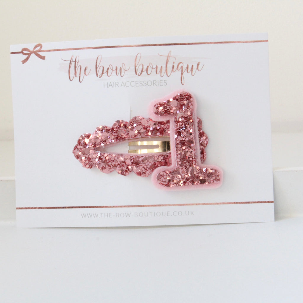 Birthday snappy clip | Blush