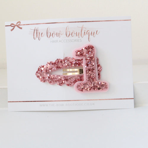 Birthday snappy clip | Blush