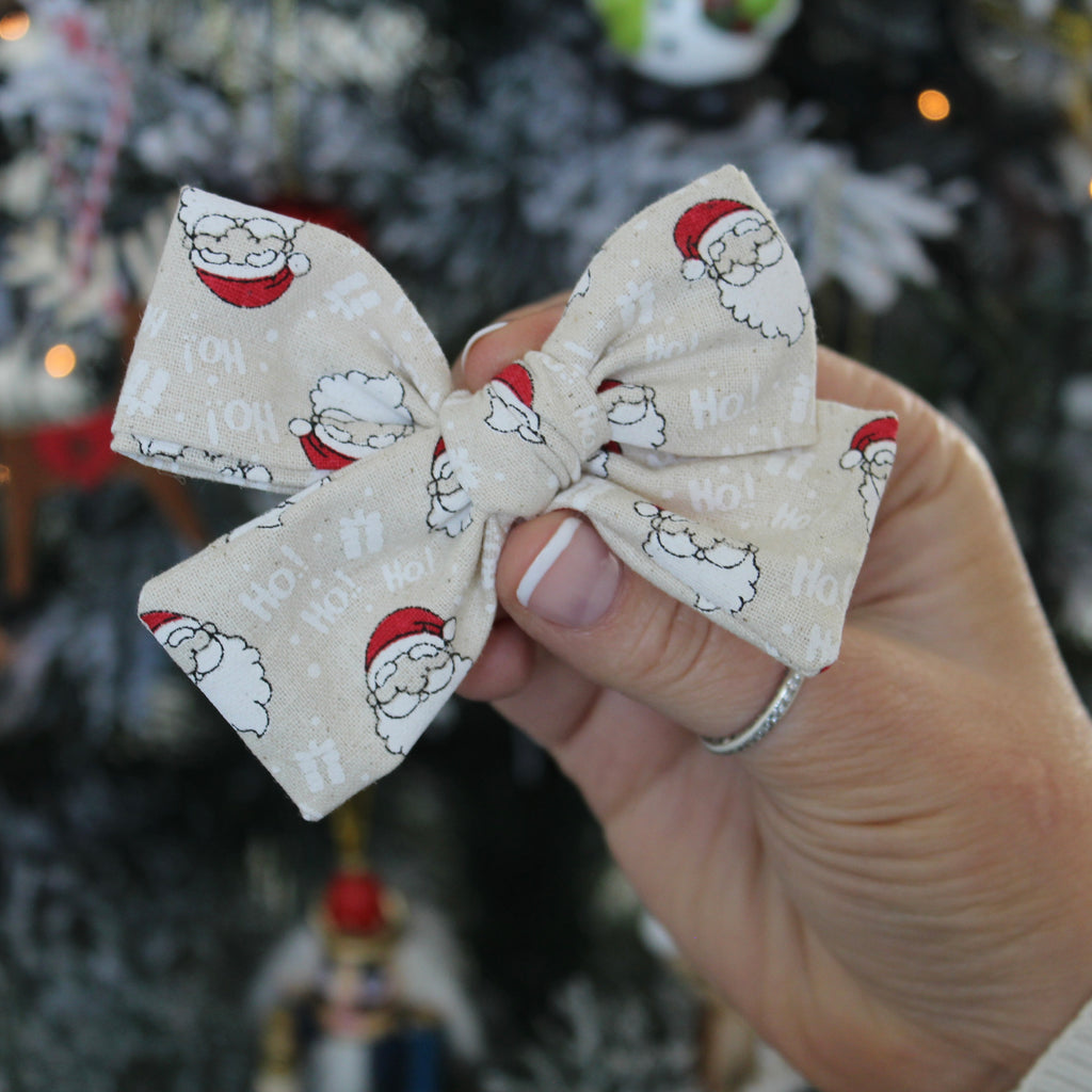 Santa sweetheart bow | Clip, headband or bobble