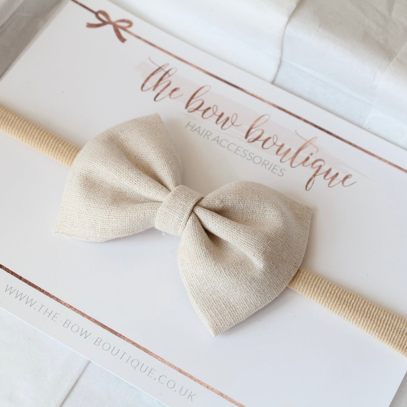 Cottage linen bow | 3 Sizes | 13 Colours | Clip, headband or bobble