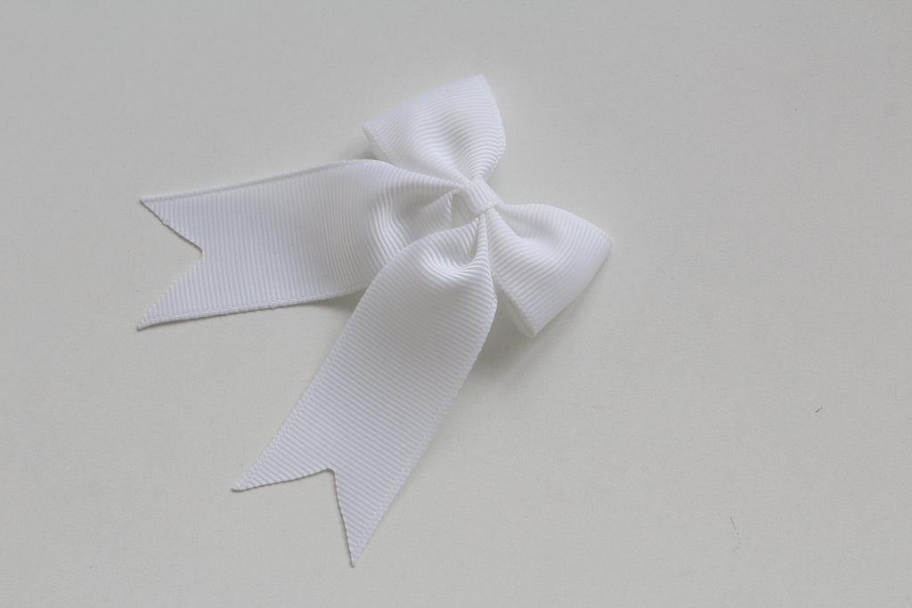 Personalised tail pinch ribbon bows | 33 colours | Clip or bobble