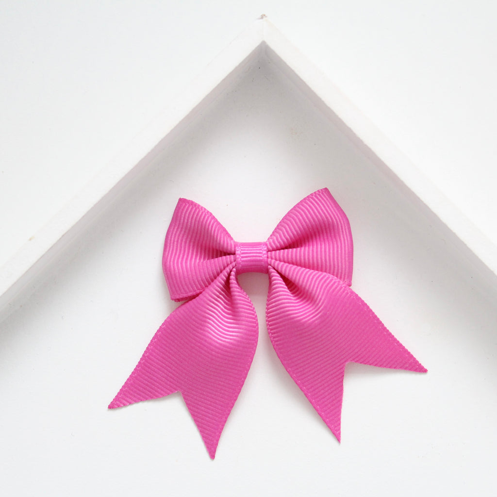Personalised short tail pinch ribbon | 34 colours | Clip or bobble