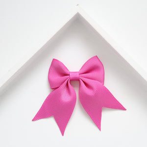 Personalised short tail pinch ribbon clip & bobbles 33 colours