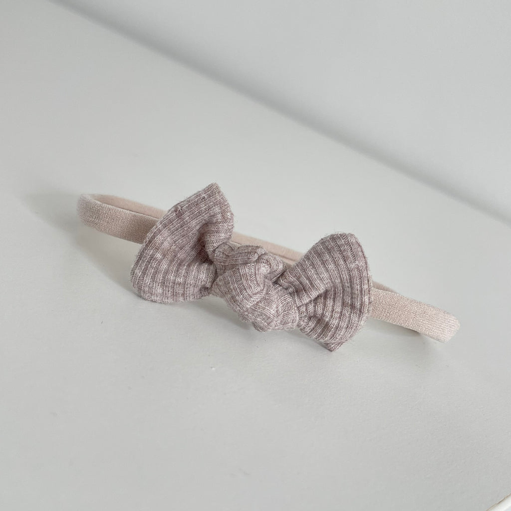 Petite jersey ribbed knot bows | 20 Colours | Clip, headband or bobble