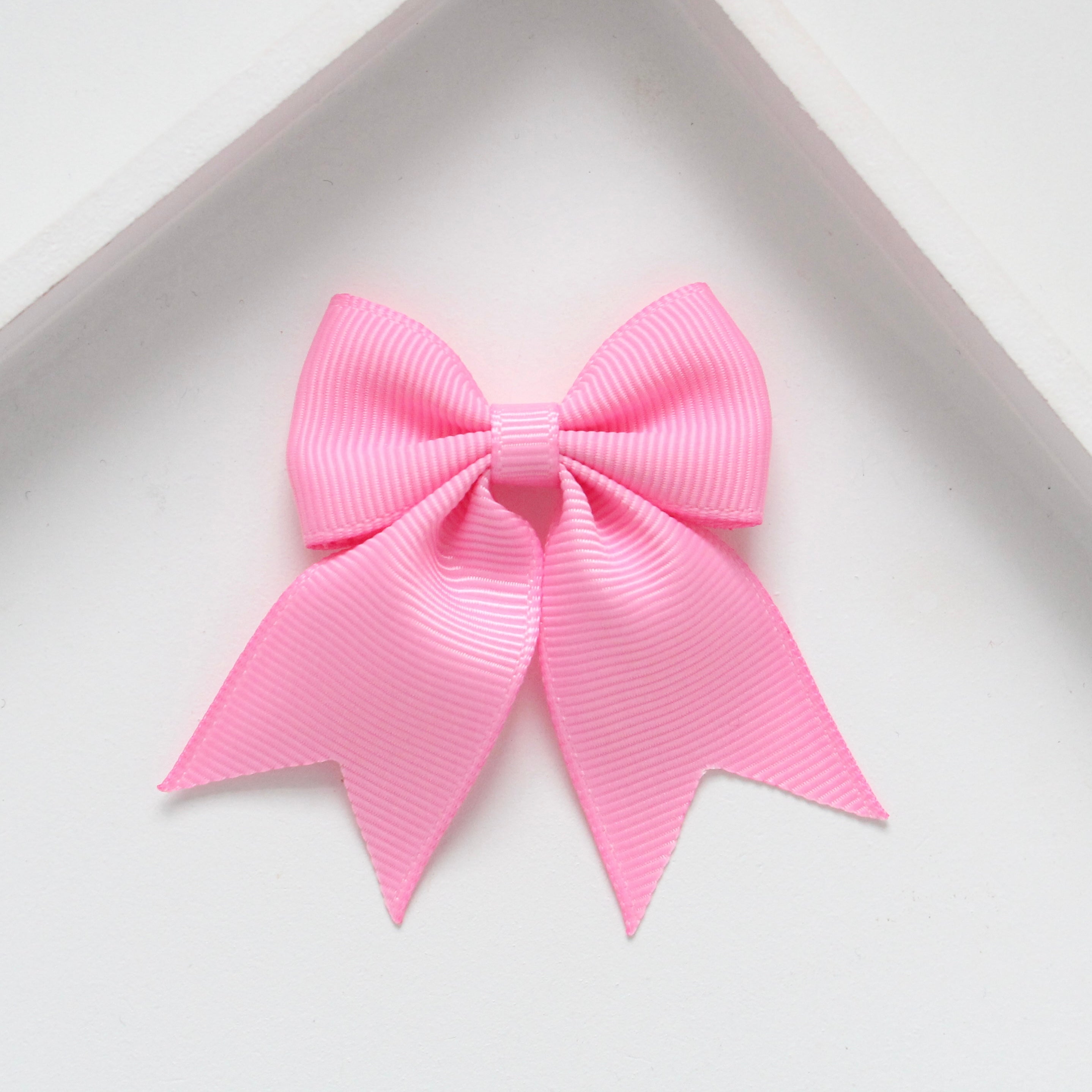 Personalised short tail pinch ribbon clip & bobbles | 34 colours