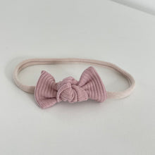 Load image into Gallery viewer, Petite jersey ribbed knot bows - (20 Colours)