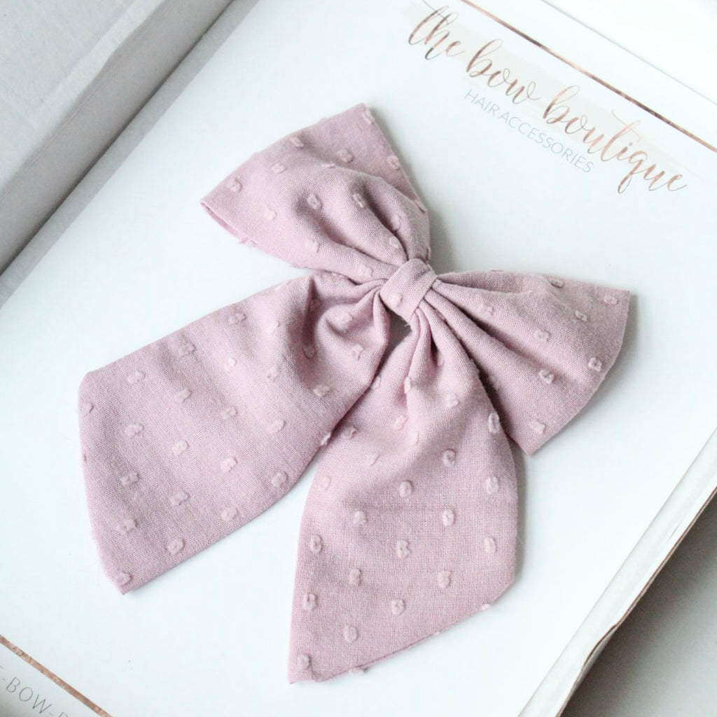 Lavender whisper dot Signature Bow