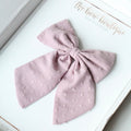 Lavender whisper dot Signature Bow