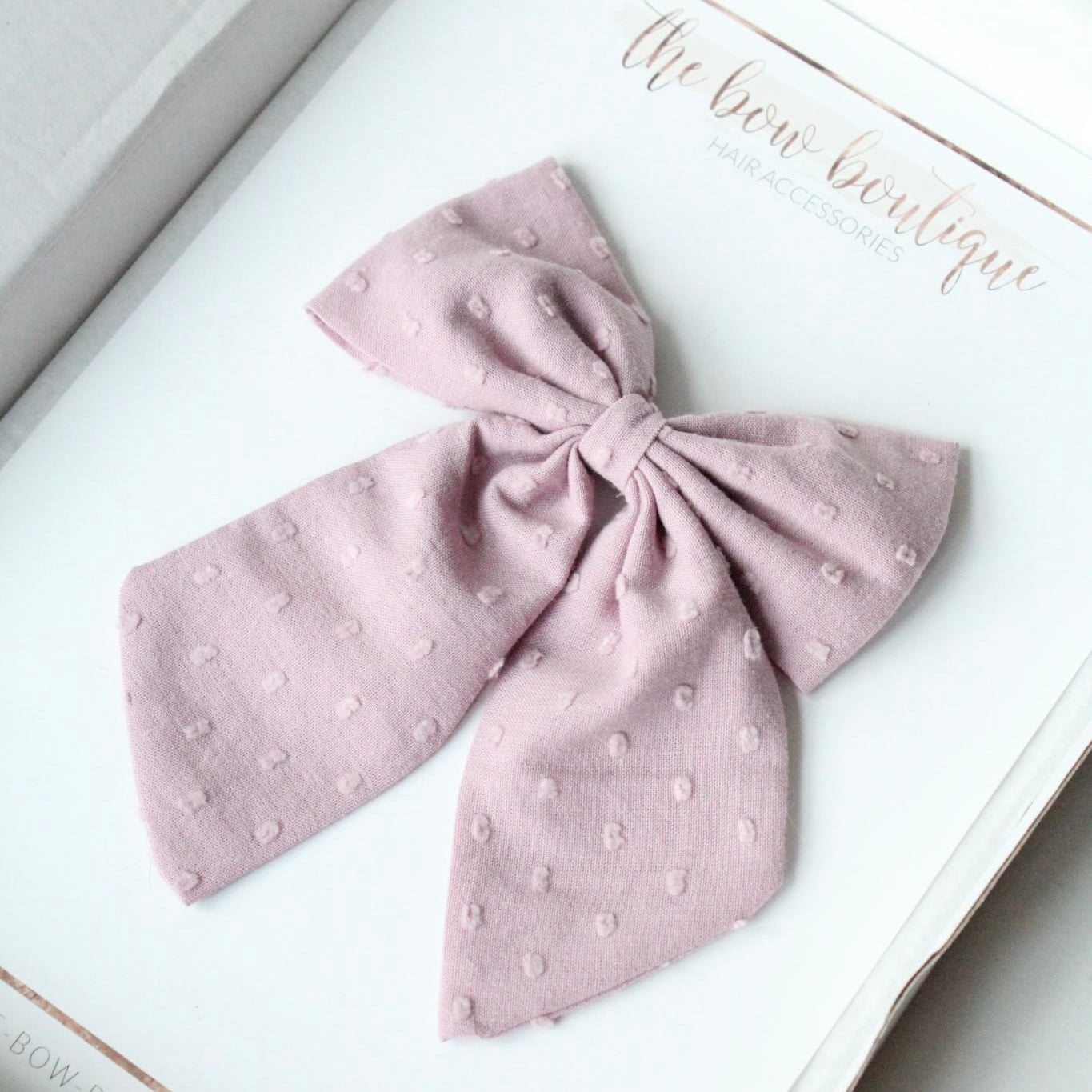Lavender whisper dot Signature Bow