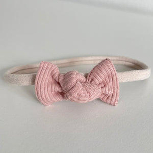 Petite jersey ribbed knot bows - (20 Colours)