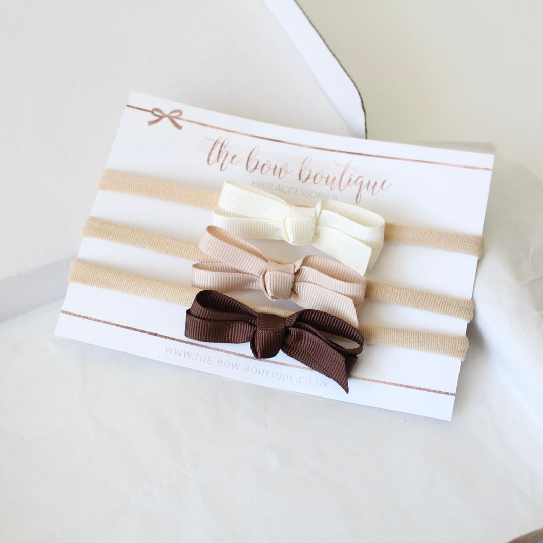 Ribbon bow sets - Neutral