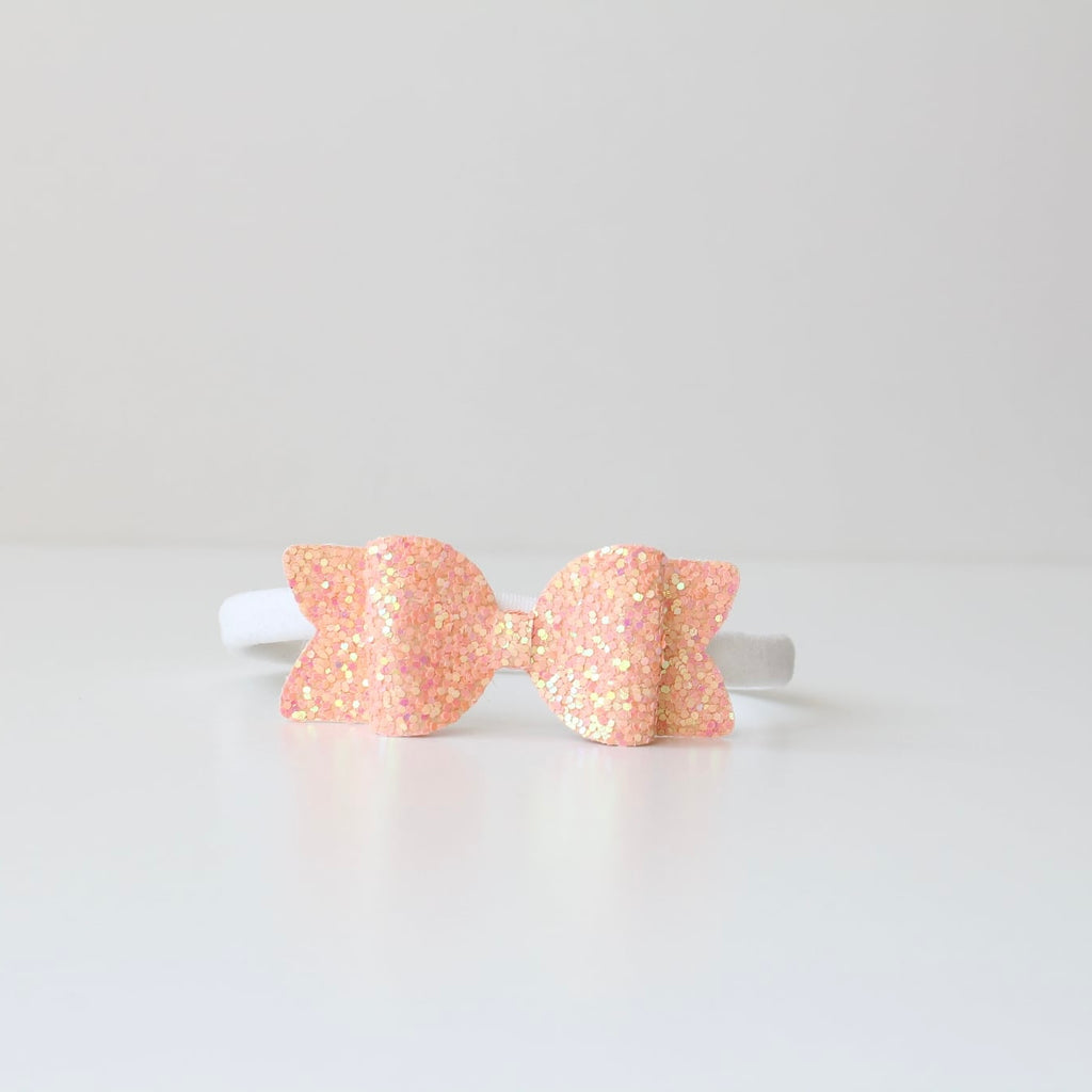 Small chunky glitter bows | 22 Colours | Clip or headband