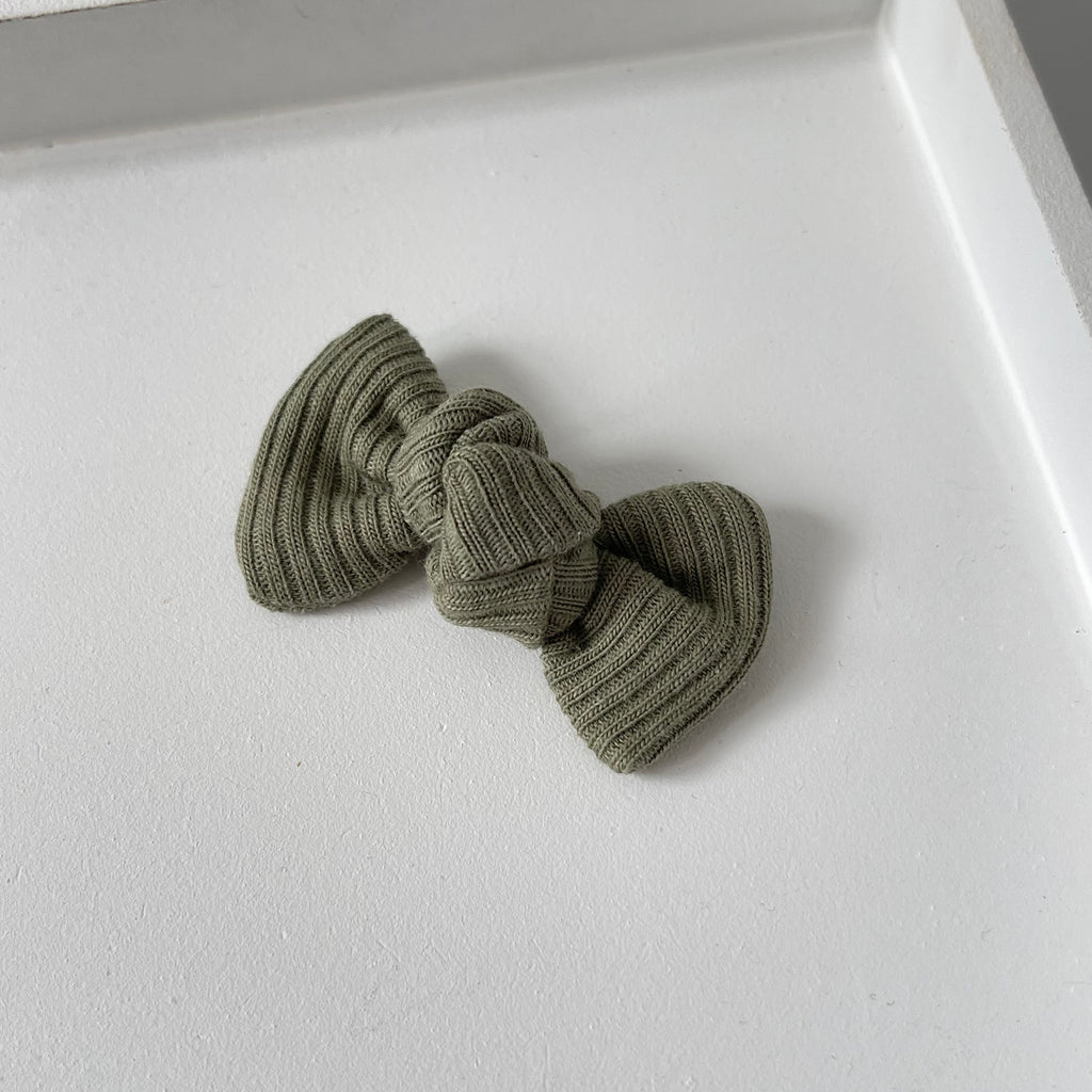 Petite jersey ribbed knot bows | 20 Colours | Clip, headband or bobble