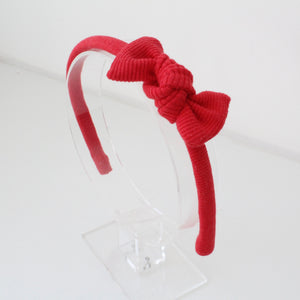 Red ribbed knot Alice headband