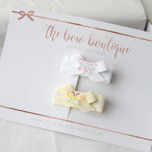 Load image into Gallery viewer, My first pastel ribbon butterfly clips