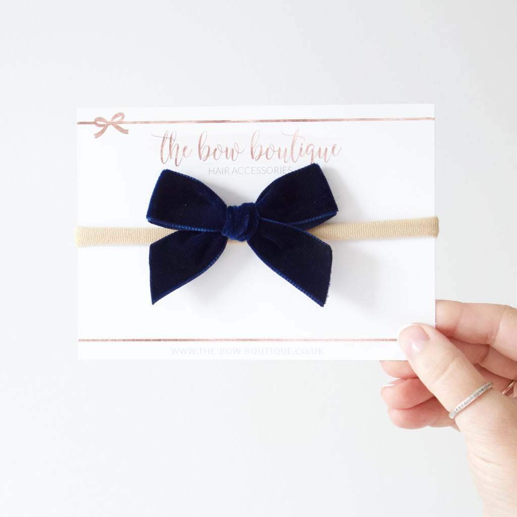 Velvet ribbon bows | 14 colours | Clip or headband