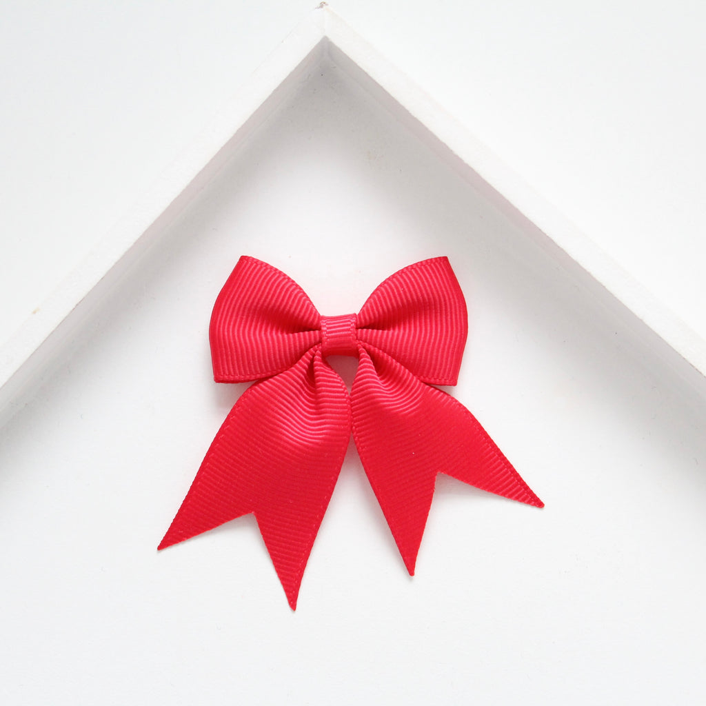 Personalised short tail pinch ribbon | 34 colours | Clip or bobble