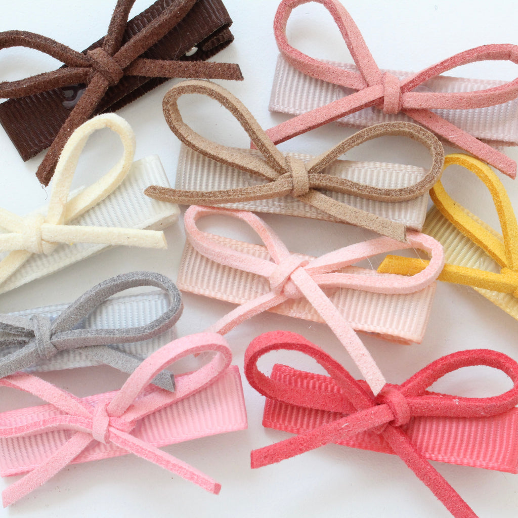 Suede bows | 17 colours