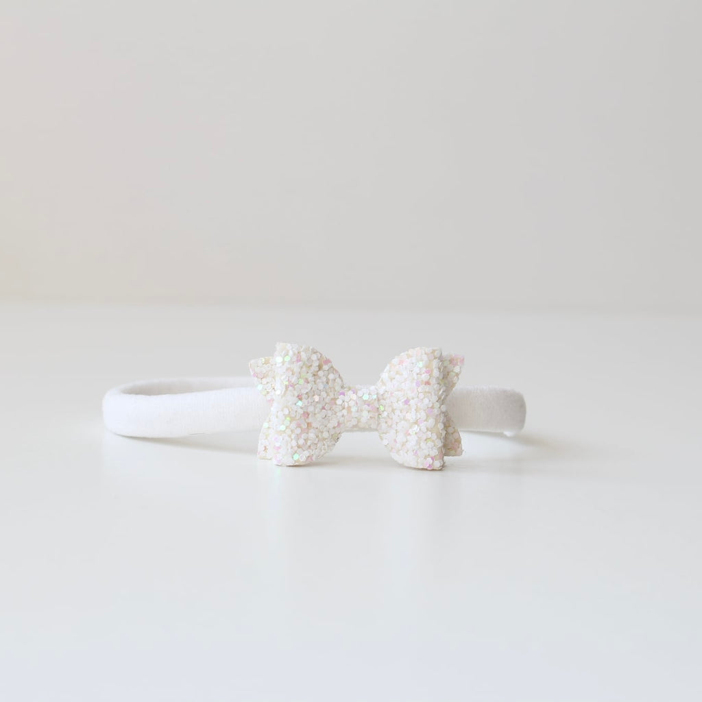 Petite deluxe glitter bows | 22 Colours | Clip, headband or bobble