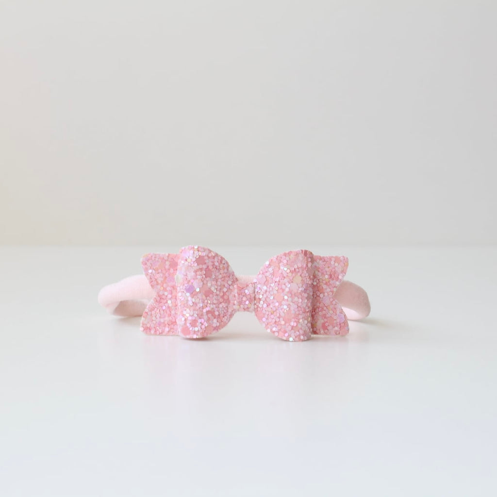 Small chunky glitter bows | 22 Colours | Clip or headband