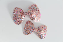 Load image into Gallery viewer, Dusky scalloped glitter bows
