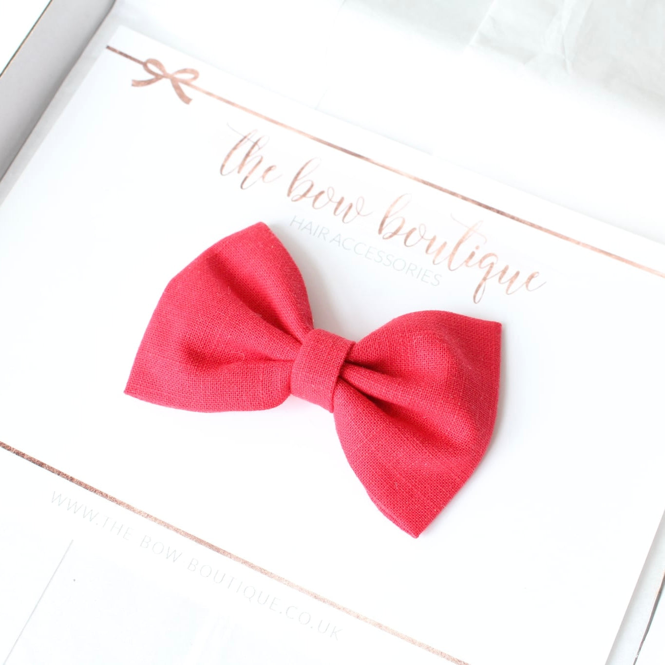 Cottage linen bow | 3 Sizes | 13 Colours | Clip, headband or bobble