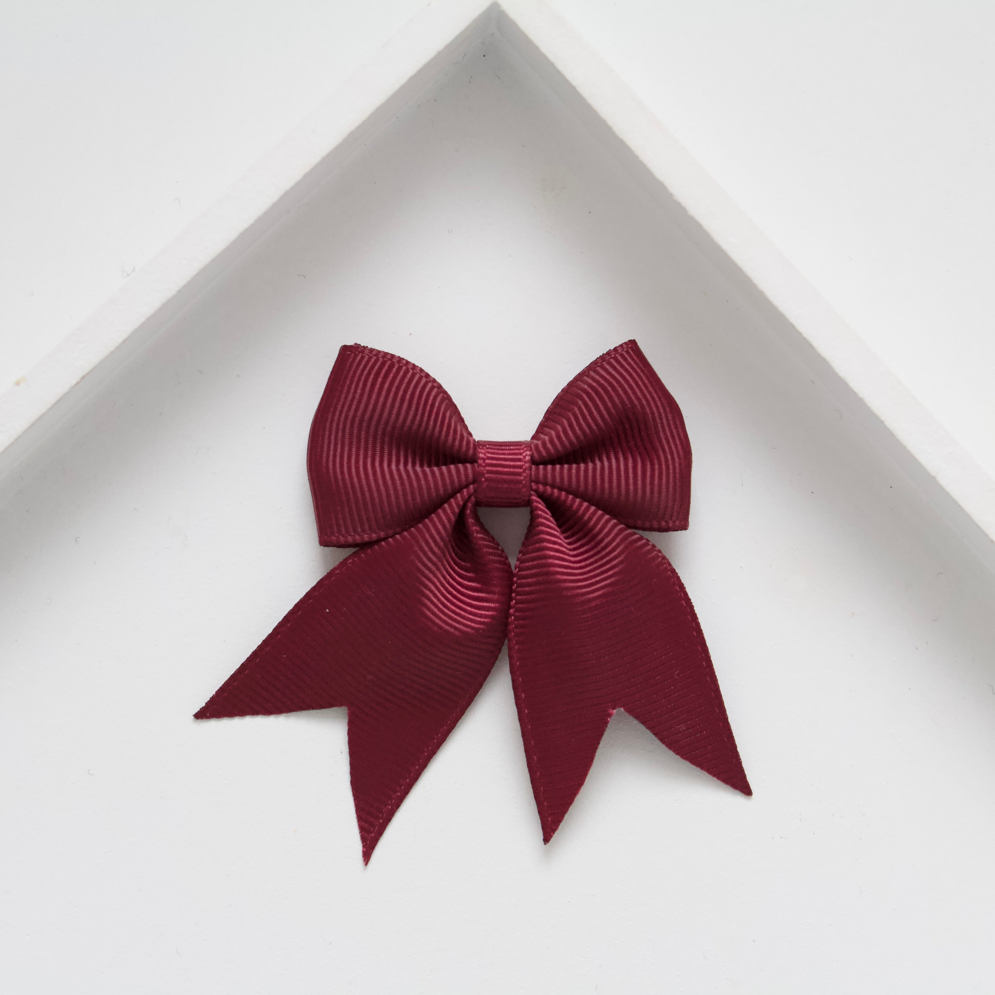 Personalised short tail pinch ribbon clip & bobbles | 34 colours