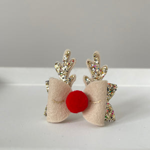 Christmas reindeer bows