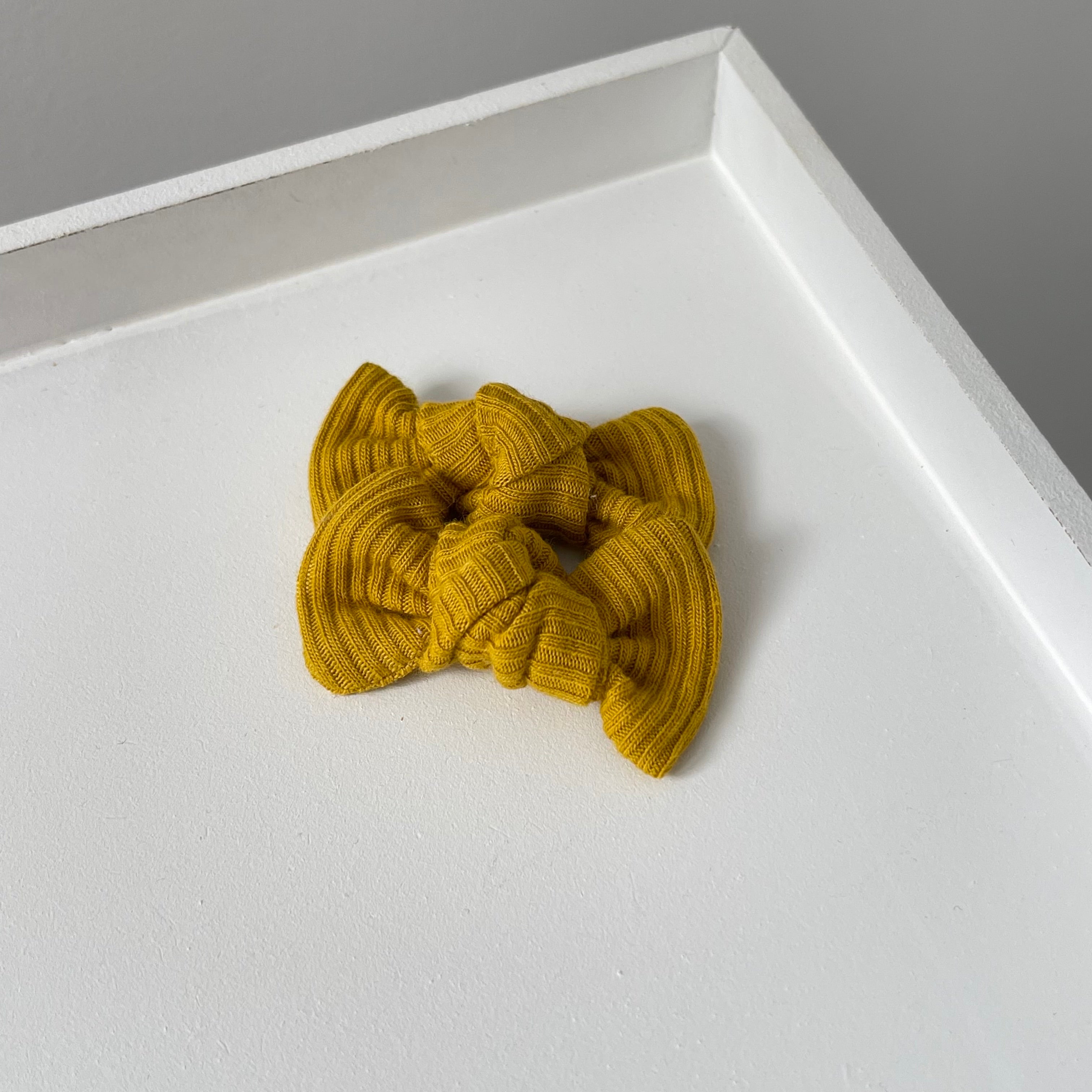 Petite jersey ribbed knot bows | 20 Colours | Clip, headband or bobble