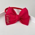 Red bows | 3 Bow styles | Option to personalise | Clip, headband or bobble