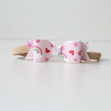 Load image into Gallery viewer, Rainbow, daisy &amp; hearts small bows