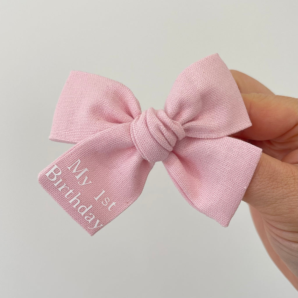 My first birthday bow | 10 Colours | Clip, headband, bobble or alice band