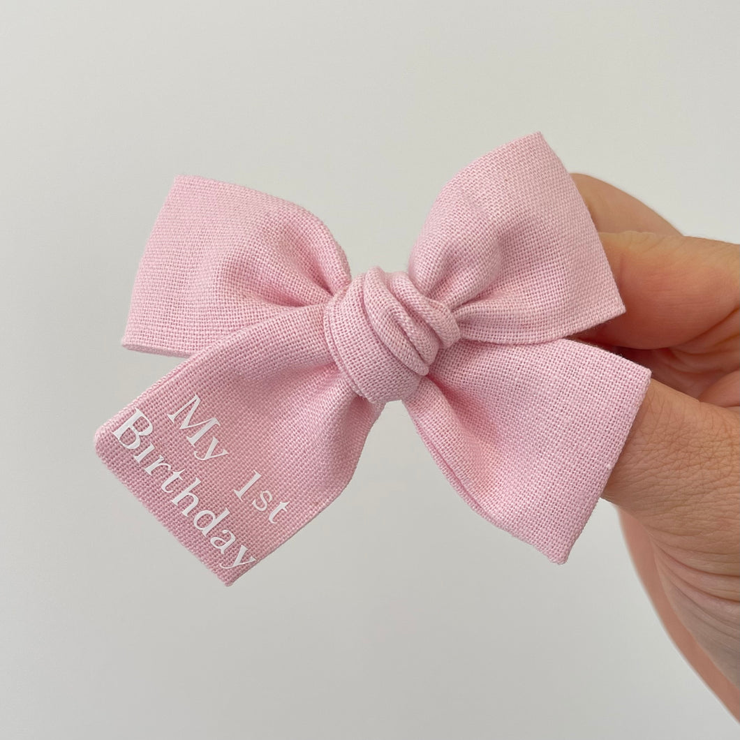 Birthday Mini sweetheart bows - 10 Colours