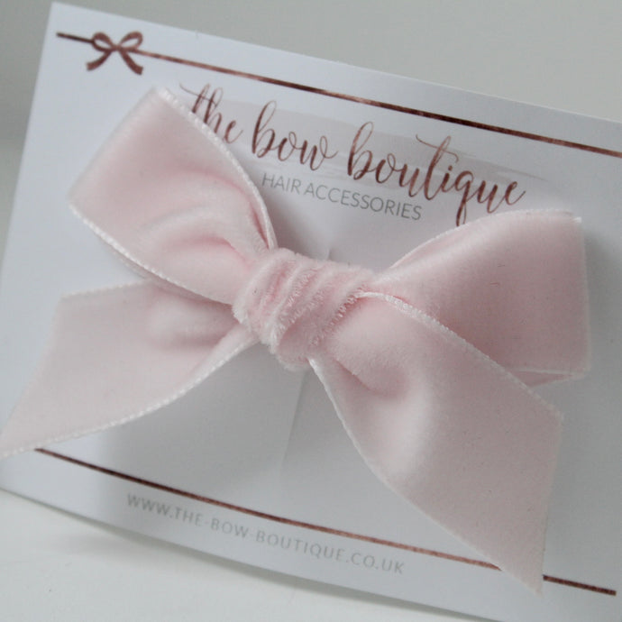 Light pink velvet bows