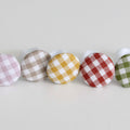 Gingham button bobbles | 5 Colours | Standard size