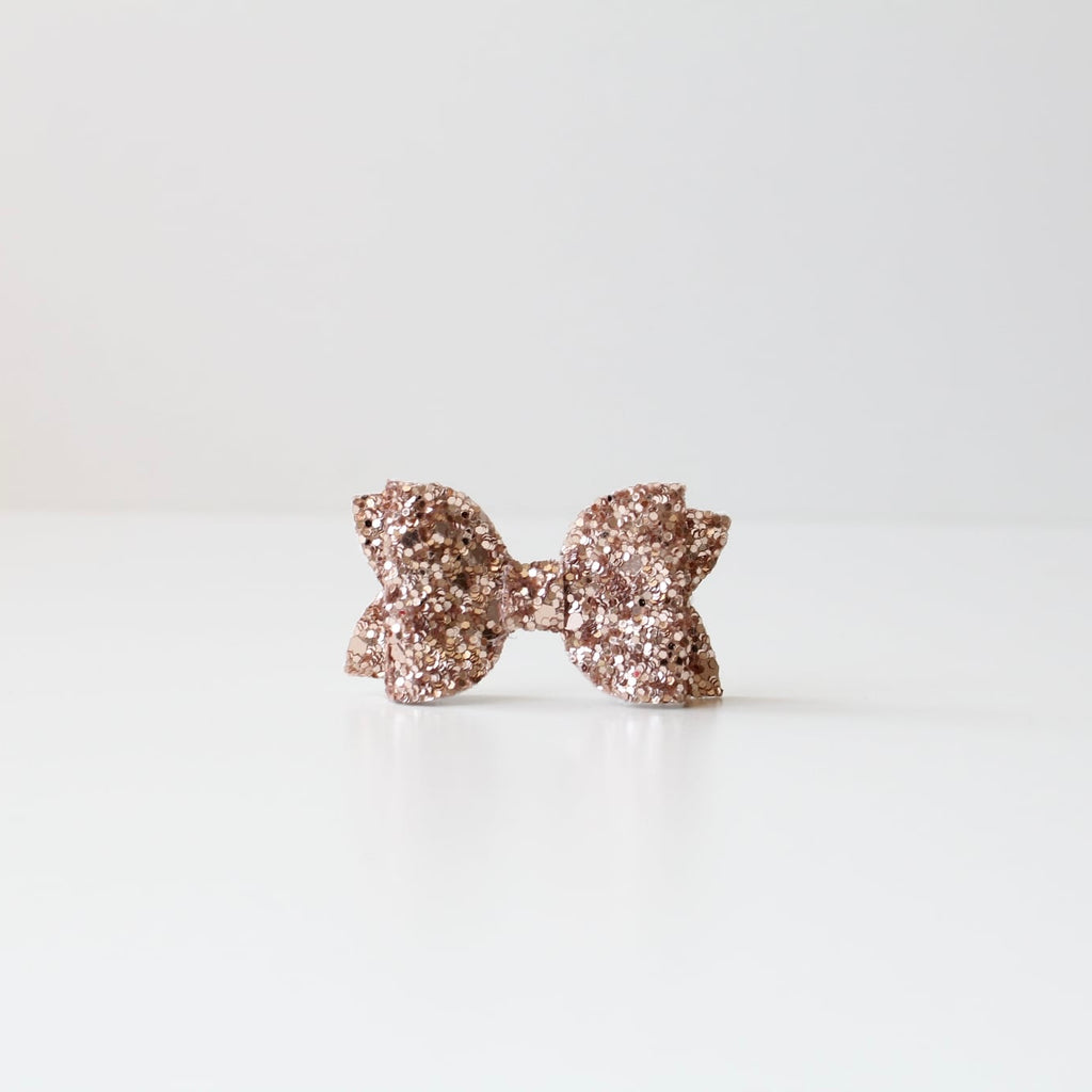 Mini deluxe glitter bows | 22 Colours | Clip, headband or bobble