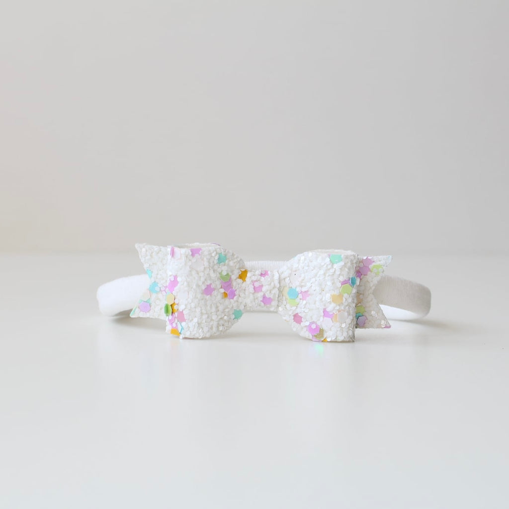 Small glitter bows | 22 Colours | Clip or headband