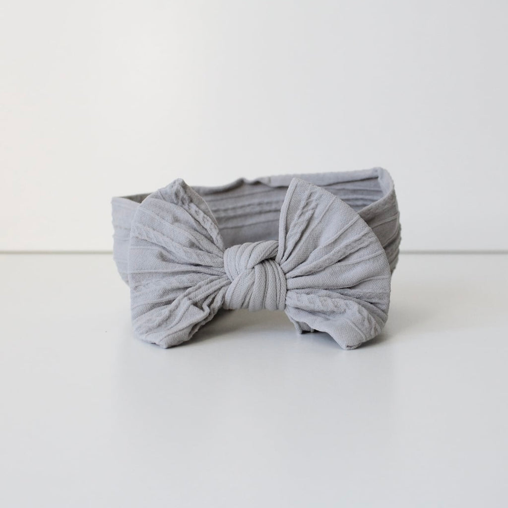 Grey cable headwrap